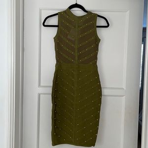 Swan Coast Army Green Dress